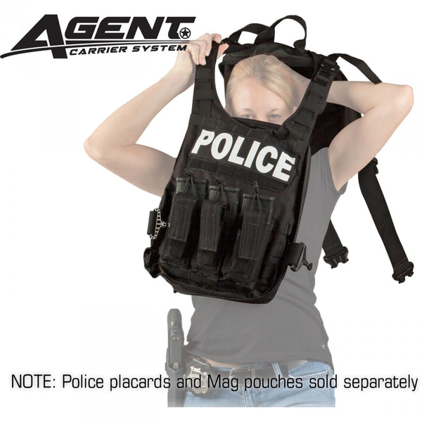 AGENT Ballistic Vest with Level IIIA Soft Body Armor, Black
