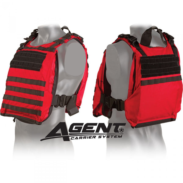 AGENT Ballistic Vest with Level IIIA Soft Body Armor, Red