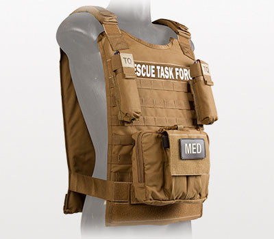 Rescue Task Force Tactical Vest Kit with Level lll Soft Body Armor, Coyote