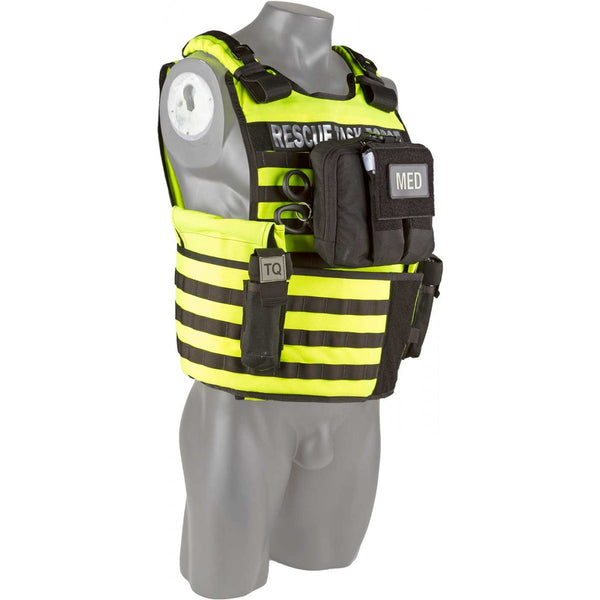 Rescue Task Force Tactical Vest Kit with Level III Soft Body Armor, Side Armor, Yellow