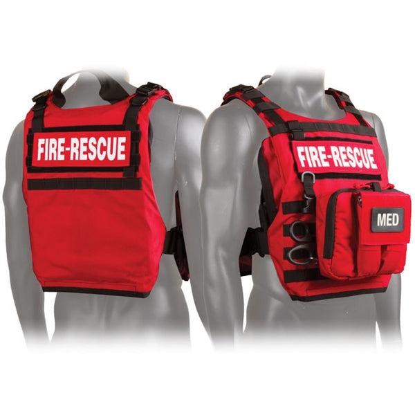 Rescue Task Force Tactical Vest Kit with Level IIIA Soft Body Armor, Red
