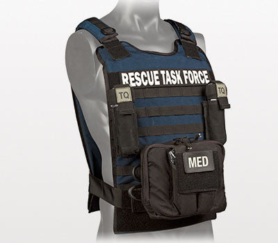 Rescue Task Force Tactical Vest Kit with Level lll Soft Body Armor, Blue