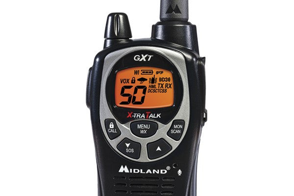 Midland® Up to 36 Mile, Waterproof, Weather/GMRS, Two-Way Radios With Batteries, Charger, and Headsets