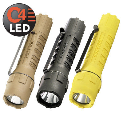 Streamlight PolyTac Tactical C4 LED Flashlight, 275 Lumens, Includes 2 CR123A Lithium Batteries
