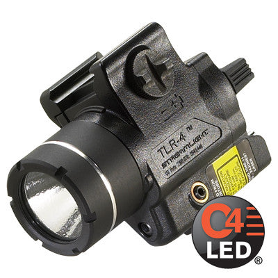 Streamlight TLR-4, 125 Lumen, Compact Tactical Gun Mount with Red Laser