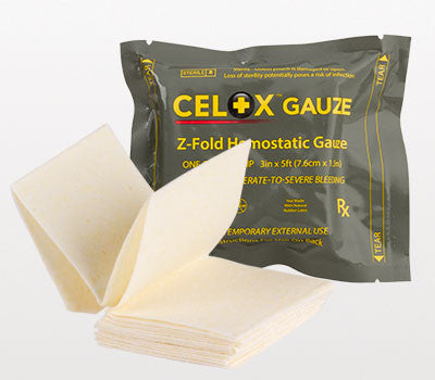 Celox Z-Fold Hemostatic Gauze, 5'