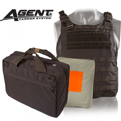AGENT Ballistic Vest with Level IIIA Soft Body Armor, Black