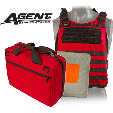 AGENT Ballistic Vest with Level IIIA Soft Body Armor, Red