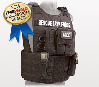 Rescue Task Force Tactical Vest Kit with Level III Soft Body Armor, Side Armor, Black