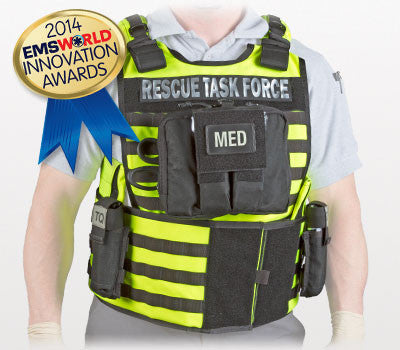 Rescue Task Force Tactical Vest Kit with Level III Soft Body Armor, Side Armor, Yellow