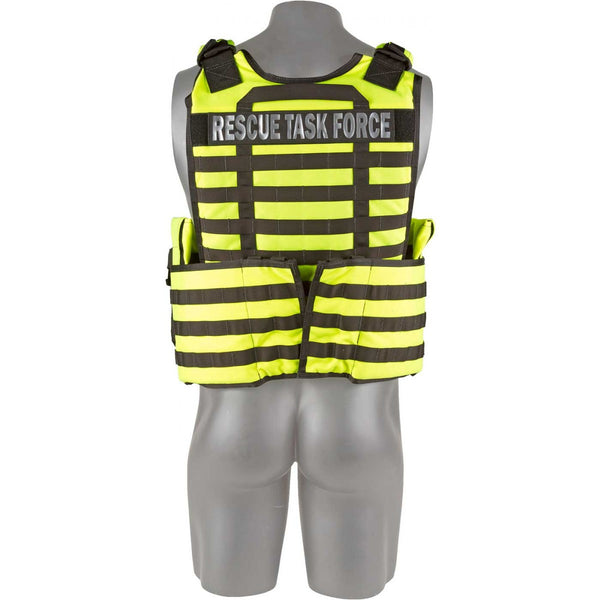 Rescue Task Force Tactical Vest Kit with Level III Soft Body Armor, Side Armor, Yellow