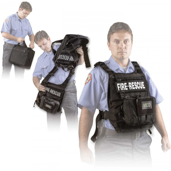 Rescue Task Force Tactical Vest Kit with Level IIIA Soft Body Armor, Black