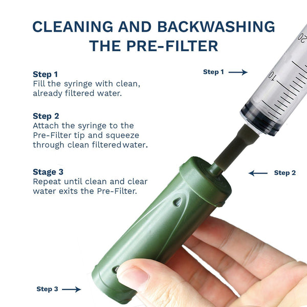 Survivor Filter PRO Portable Water Filter Pump with an Extra Set of Filters