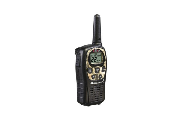 Midland® Up to 24 Mile, Camouflage, Two-Way, Weather/GMRS Radios With Batteries, Charger, and AC Adapter