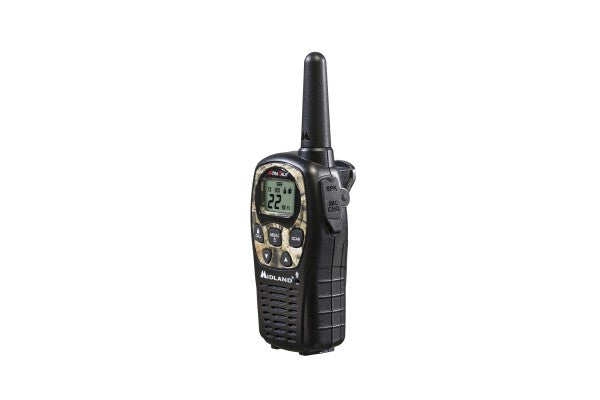 Midland® Up to 24 Mile, Camouflage, Two-Way, Weather/GMRS Radios With Batteries, Charger, and AC Adapter