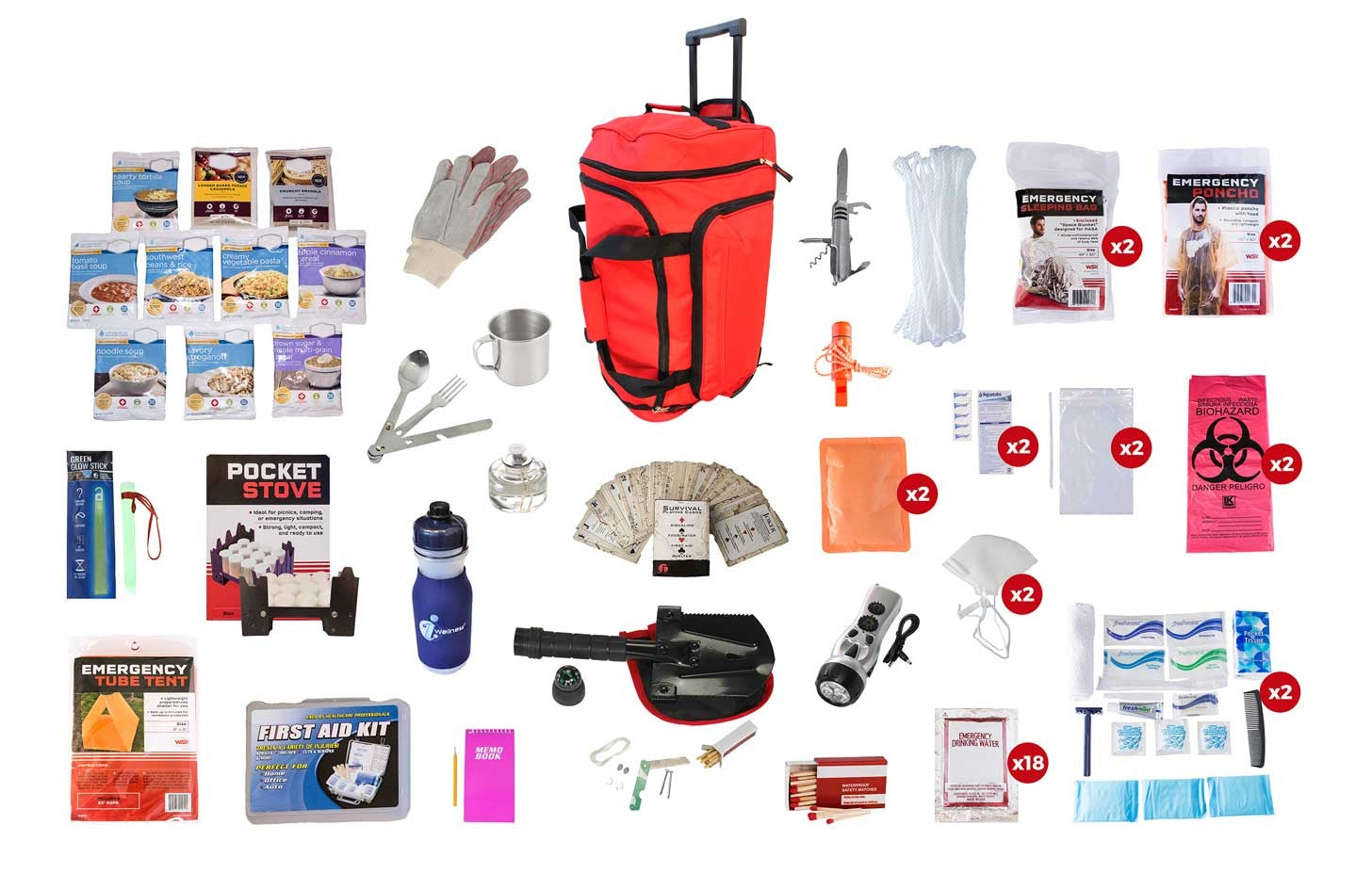 7 Day Ultimate Survival Kit With Meals - 2 Person