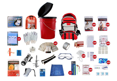 10 Person Deluxe Survival Kit and Bucket