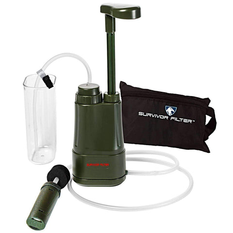 Survivor Filter PRO Portable Water Filter Pump with an Extra Set of Filters